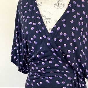 WHISTLES Women’s Size 10 Wrap Jersey MIDI Dress